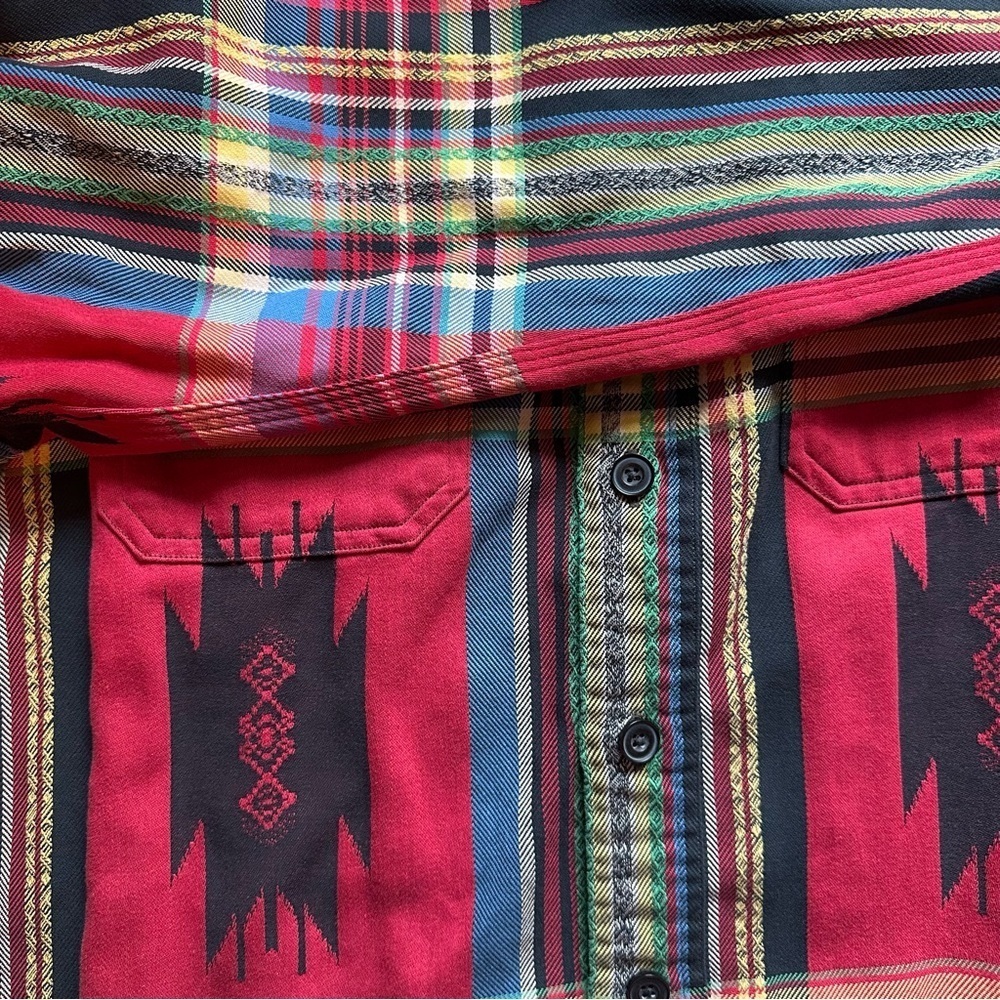 Polo Ralph Lauren Shirt Mens L Aztec RRL Travis Scott Southwestern Sportsman VTG - Picture 7 of 9